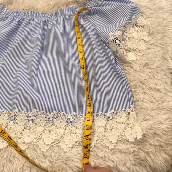 Kontrol  lace off shoulder crop top size XL - Picture 7 of 8